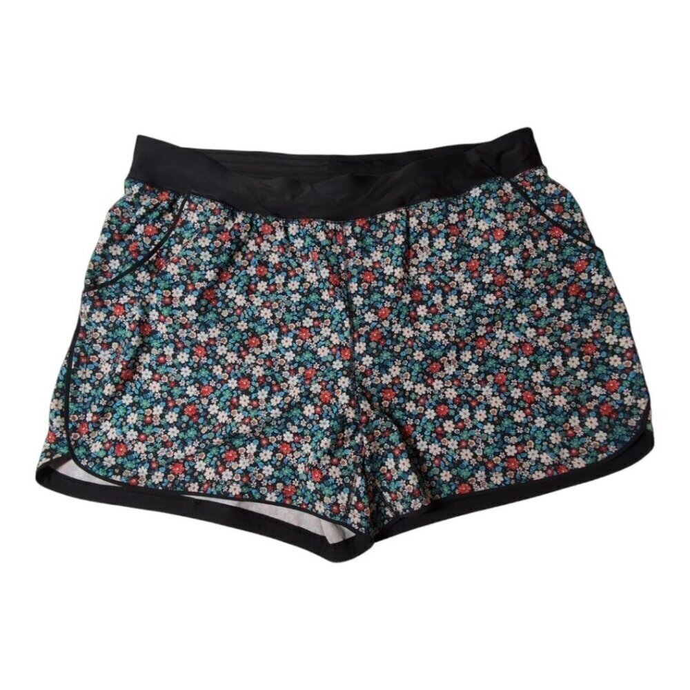 Lands End Board Shorts Floral Print Liner Lightweight Swim Beach Pool Women 26W